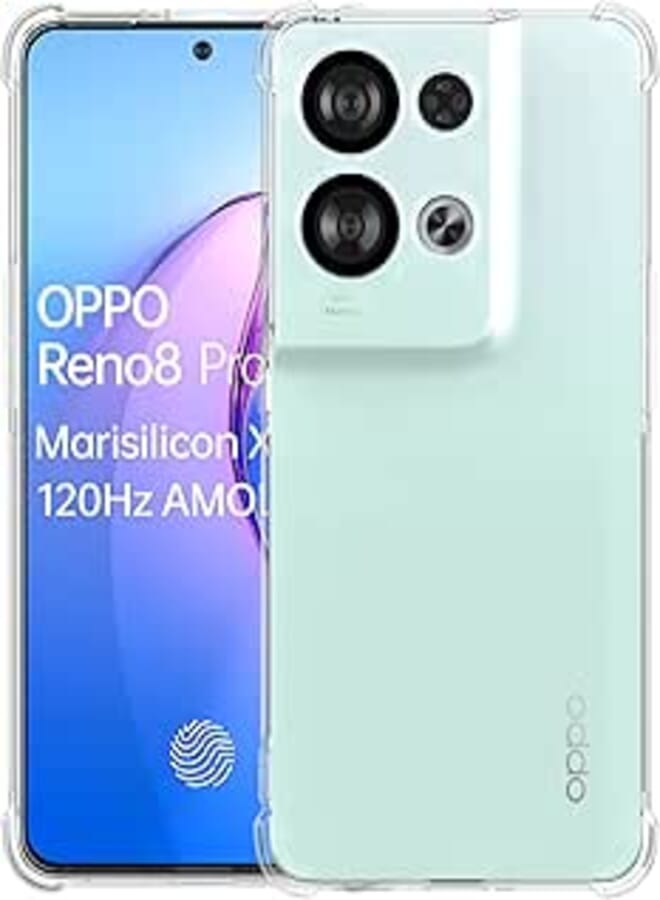 Foluu for Oppo Reno 8 Pro 5G Case, Reno8 Pro 5G Case Clear, Scratch Resistant Reinforced Corners TPU Rubber Soft Skin Silicone Protective Cover for Oppo Reno 8 Pro 5G 2022 (Crystal Clear)